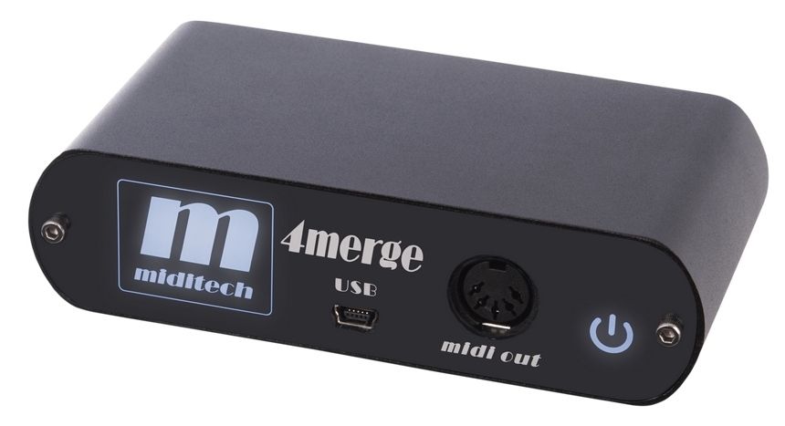 4-fach MIDI Merger mit USB-Anschluss