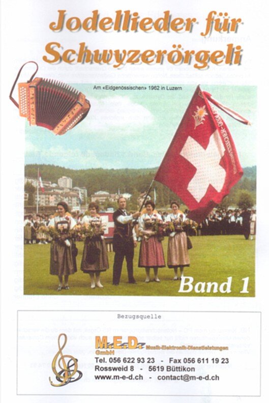 Kompositionen für das 18-bässige Schwyzerörgeli im Griffschrift-Notensystem.