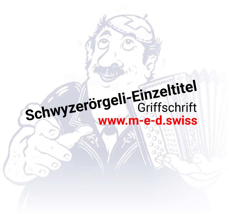 Schwyzerörgelinoten: Einzeltitel in Griffschrift von M.E.D. GmbH